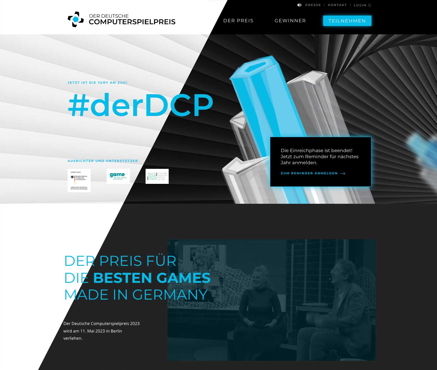 DCP Black and White - Deutscher Computerspielpreis (DCP)