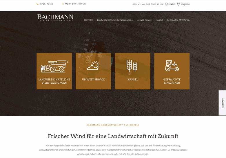 Webseite - Bachmann Landwirtschaft