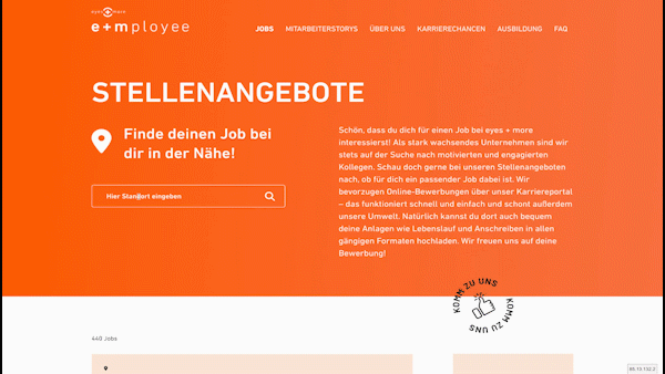 eyes + more career site job search - eyes + more career